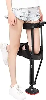Steerable Knee Walker, Single Leg Telescopic Walker, Anti-Slip Crutches Knee Single Leg Crutches for Ankle Fractures, Sprains, Calf