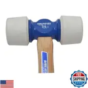 VAUGHAN 24 oz Soft Face Rubber Mallet, Made In The USA, Non Marring White, RM