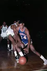 Oscar Robertson Of The Cincinnati Royals Drives 1964 Old Basketball Photo