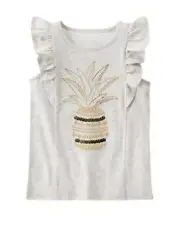 Gymboree PINEAPPLE SPARKLE pineapple flutter top tee size 5 NWT