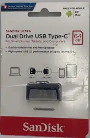 NEW SanDisk SDDDC2-064G-A46 Ultra 64GB USB 3.1 Dual Drive USB Type-C Flash Drive