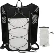 Running Hydration Pack | Reflective Hiking Hydration Vest - Adjustable Sports Bag with 1.5L Water Bladder Breathable for Outdoor Riding Trekking Camping Cycling Workout Travel Fishing