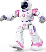 Educational Pink Robot Toy for Kids - Rechargeable STEM Learning Companion