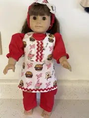 SPONGE BOB WAITRESS SET WITH HEADBAND FITS AMERICAN GIRL
