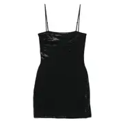 [Alexander Wang] Alexander Wang Crystal-embellished Mini Dress S BLACK