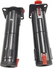 2 Pack 1/4 TRS to TRS Female Audio Feed Thru Connector Adapter for D Panel Mounting Black Silver (Black(2pcs))