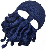 [COLLBATH] Unique Crochet Octopus Hat Fun Squid Knit Beanie for Winter Handmade Wool Mask Beanies Sizes