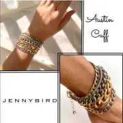 JENNY BIRD Austin Cuff Metal Layered Chain Bracelet