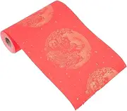 TEHAUX Red Rice Paper Rolls Sprinkle Gold Calligraphy Paper Festival Diy Decorations Chinese Couplets