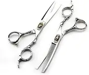 Professional Hair Cutting Shears, 6inch JP 440c Steel Scissor Wolf Cutting Barber Tools Haircut thinning Shears Hairdressing Scissors