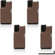 4 Pack Bed Risers with Screw Clamp, Adjustable Heavy Duty Furniture Risers for Leg Diameter 0.8"-1.6", Couch Desk Chair Risers, Bed Raisers Lifters Supports 1100 Lbs (3 Inches)