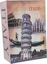 LALAFINA Decorative Safe Vintage Faux Book Money Storage with Lock Key for Hiding Jewelry Cash Valuables Realistic Design for Discreet Home Organization