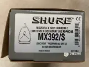 Shure MX392/S Microflex Supercardiod Boundary Microphone w/ Logic-Controls LED