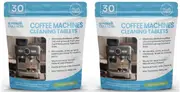 Miles Kay Espresso Machine Cleaning Tablets - (60 Tablets) For Jura, Delongi, Miele, and Universal Coffee Machine for All Brands - Professional Coffee Grease and Residue Cleaner for Baristas