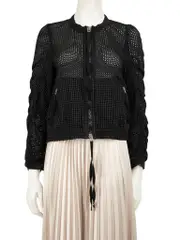 Black Mesh Hatsue Track Jacket