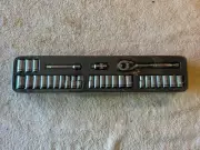 Stanley Cr-V 1/4" Drive Wrench & Socket Set Metric SAE 30pcs