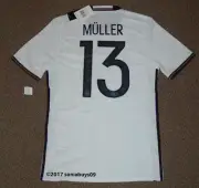 Adidas Men's MULLER Germany Home Authentic Soccer Jersey, AA0148, US Size S