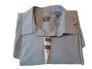 Van Heusen Chrome Slim Fit Wrinkle Free Blue Dress Shirt Sz. XL 17-17.5 32/33