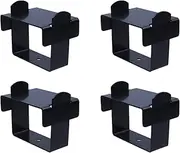 Mewutal 4pcs Leaf Spring Clamp Kit Stainless Steel 2.5" Wide Leaf Spring Bend Repair Clips Black Lock Spring for Vehicle Stability Control