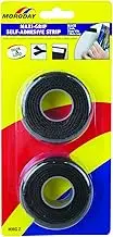 Moroday MMG2 Self Adhesive Hook & Loop Tape, 1 Meter Length x 25 mm Width, Black