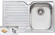 Oliveri Diaz Single Right Hand Bowl Inset Sink With Drainer DZ122