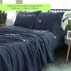 Ramesses Soft Pebble Wash Sheet Set | Vintage Wash Breathable Sheets | 4 Colours