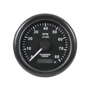 [TechBrands] Tachometer Gauge (0-8000rpm) - Black