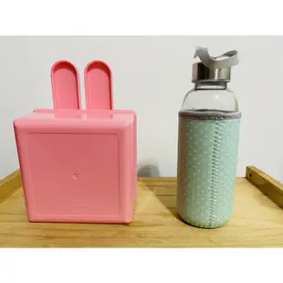 黑人牙膏贈品 卡娜赫拉 玻璃水瓶+造型野餐盒（2入）