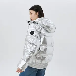 Gap 女裝 Logo防風連帽羽絨外套 大絨朵羽絨系列-銀色(426815)