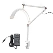 20W 16inch U-Shaped Led Half Moon Beauty Lamp Ring Eyebrow Tattoo Beauty Salon Eyelash Extension Lamp White US Plug