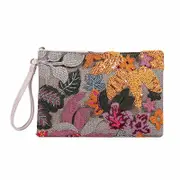 Nevenka Women Clutches Embroidery Sequins Design Straw Bag for Vacation-Orange