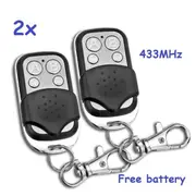 2x Universal Garage Door Gate Car Remote Control 433mhz Key Ring Fob Clone