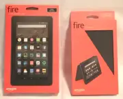 Amazon Fire (5th Generation) 7" Tablet 8GB Bundle with Cover, 64G MicroSD Card