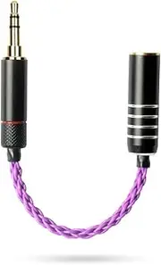 OKCSC Audio Aux Jack Extender, 8 core Aux Cable 2.5mm TRRS Male to 4.4mm TRRRS Female, Compatible with Car,Speaker,Laptops,Tablets,Media Players Earphones Jack Extension Cord Adapter