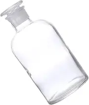 BESTYASH 1Pc Narrow Mouth Glass Reagent Bottle with Scale for Laboratory Storage of Chemicals and Solvents Leakproof Design for Safe Use Food