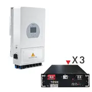 Deye VoltX 8KW Hybrid Solar Inverter MPPT Charger 3PCS 5120Wh 51.2V 100Ah Lithium Battery Module