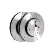 2x Rear Brembo Slotted Disc Brake Rotors for Zhonghua H530 Junjie A1 FRV FSV