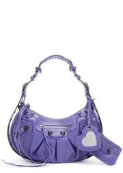 Balenciaga Le Cagole Small Leather Shoulder Bag, Leather Bag, Mauve One Size