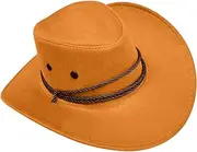[Generic] Men Women Cowboy Hat Western Cap Wide Sunhat Winter Mens Plain Hat
