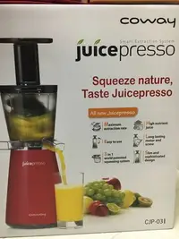 在飛比找Yahoo!奇摩拍賣優惠-韓國Coway 慢磨萃取原汁機 -紅Juicepresso 