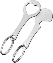 COMPUKAS 2Pcs Shopping Trolley Token Key Ring Keychain for Supermarket Use Companion for Present for Family Friends