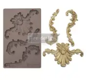 Redesign With Prima GRECO CREST Decor Mould, Food Safe Silicone Mold, Applique