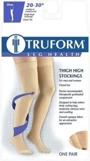 Truform Compression Thigh High Stockings 20-30 mmHg FIRM 8868 ALL SIZE 2XL Black
