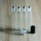 20pcs 10ml Glass Roll on Bottles Essential Oil Perfume Metal Roller Ball Bottle