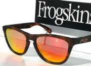NEW Oakley Frogskins Matte Brown Tortoise POLARIZED Galaxy Ruby Sunglass 9013