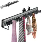 Sliding Tie Racks for Closet, 20 Tie Hanger Pull Out Tie and Belt Rack Storag...
