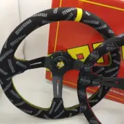 Deep Alcantara Steering Wheel 350MM Sport Steering 1 Line Yellow + DHL EXPEDITE