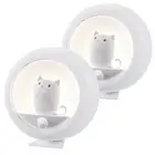 ALACRIS 2 Pack USB Rechargeable Motion Sensor LED Night Light for Stair Cabinet