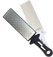 5-in-1 Diamond Sharpening Plate Knife and Scissors Sharpener Ceramic Knife Sharpener Rod Double-Sided 400/1000 Grit Honeycomb Surface Outdoor Kitchen Grinding Tool