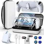 Accessories Bundle for PlayStation Portal, Portable Carrying Case for PS Portal, Magnetic Charging dock for PS5 Portal, Protective Case, 2 HD Screen Protectors, Wired Headphone, 4 Thumb Grips